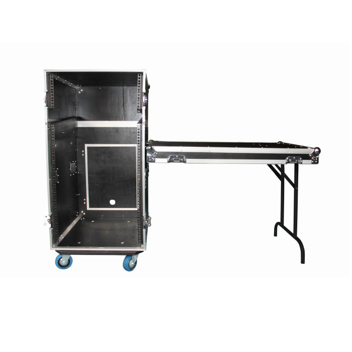 Flight case 12U DS + 3U + tablette