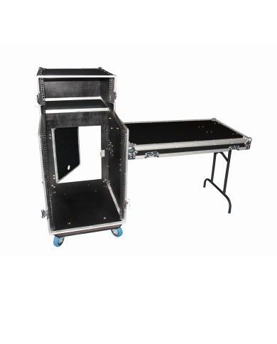 Flight Case 12U DS + 3U + Tablette