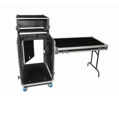 Flight case 12U DS + 3U + tablette