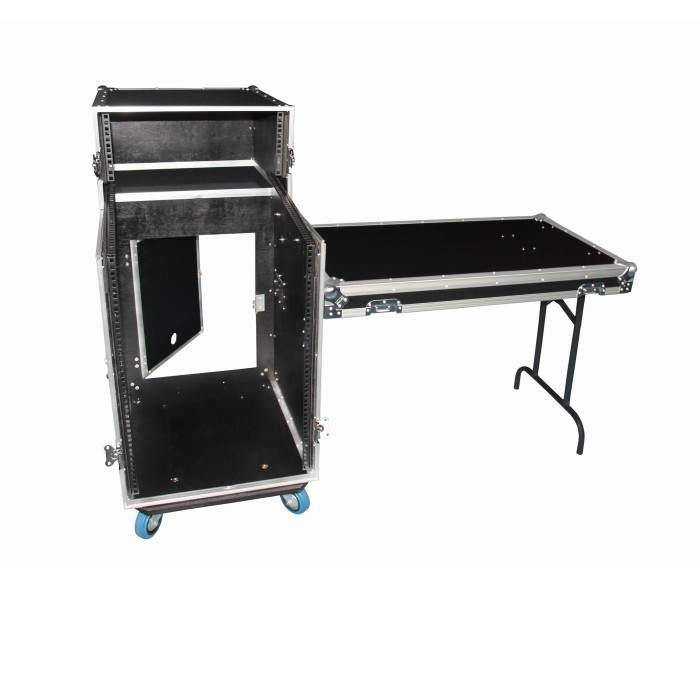 Flight case 12U DS + 3U + tablette