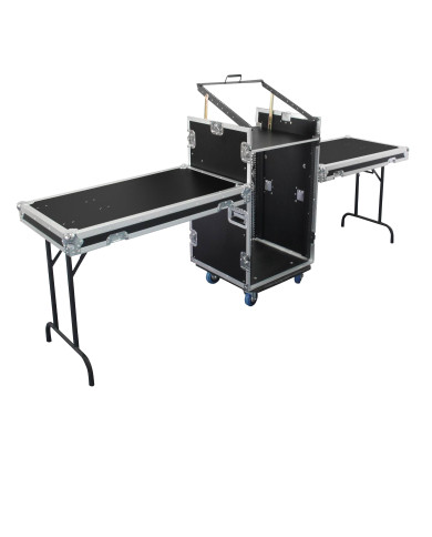 Flight Case 12U DS + 3U + 2 Tablettes