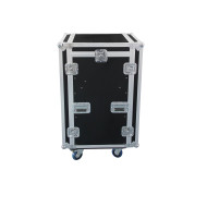Flight case 12U DS + 3U + 2 tablettes