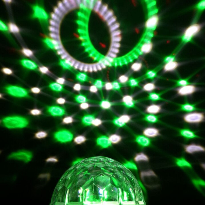 Demie sphère à led 6x3W RGBWAP - finition noire