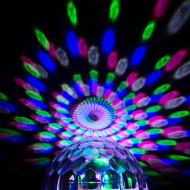 Demie sphère à led 6x3W RGBWAP - finition noire