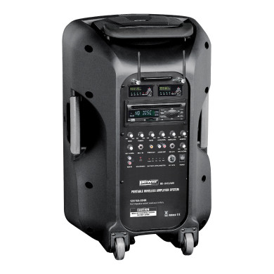 Sono portable CD mp3 + USB +DivX + 2 micros main UHF + body pack + bluetooth