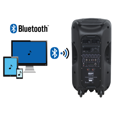 Sono Portable 200W + 100W + 2 Micros + Serre-tête + DVD + USB