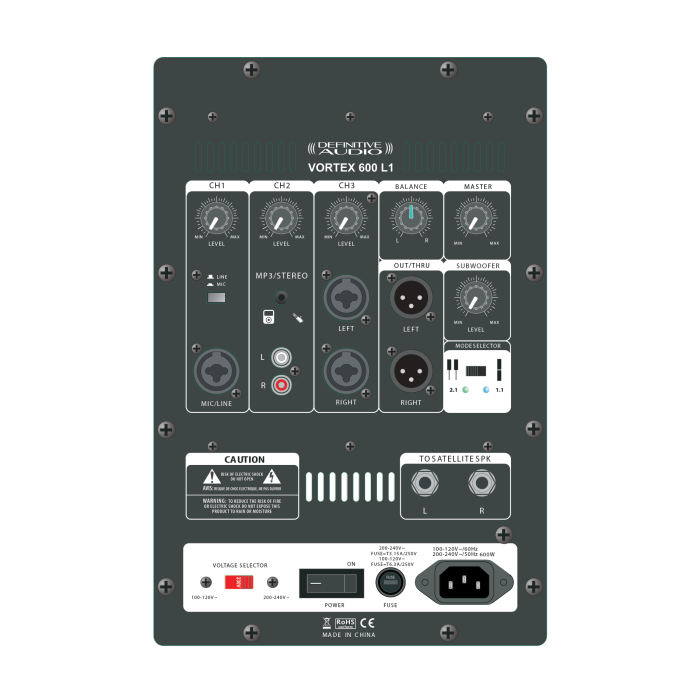 Système son actif 1200W RMS