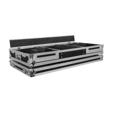 Flight case en multiplis pour 2 platines CDJ 900 NEXUS ou CDJ 2000 NEXUS + Mixeur 13"