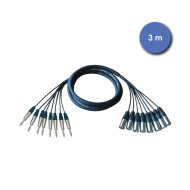 Octopaire XLR Mâle / Jack 6.35 Mâle Stéréo 3m