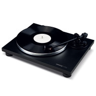 Platine vinyle Hifi noir avec bras de lecture droit