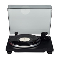 Platine vinyle Hifi noir avec bras de lecture droit