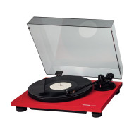 Platine vinyle Hifi rouge avec bras de lecture droit
