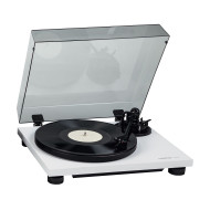 Platine vinyle Hifi blanc avec bras de lecture droit