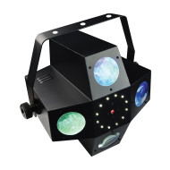 Jeux de lumière 3-en-1 : Strobe, Beam Moonflower, Laser multipoints