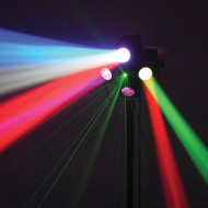 Jeux de lumière 3-en-1 : Strobe, Beam Moonflower, Laser multipoints