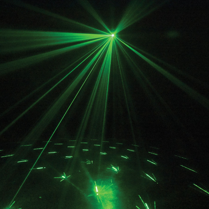 Jeux de lumière 3-en-1 : Strobe, Beam Moonflower, Laser multipoints