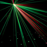 Jeux de lumières 3-en-1 : Wash, Gobos Moonflower, Laser multipoints