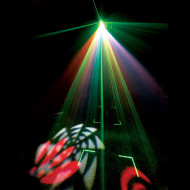 Jeux de lumières 3-en-1 : Wash, Gobos Moonflower, Laser multipoints