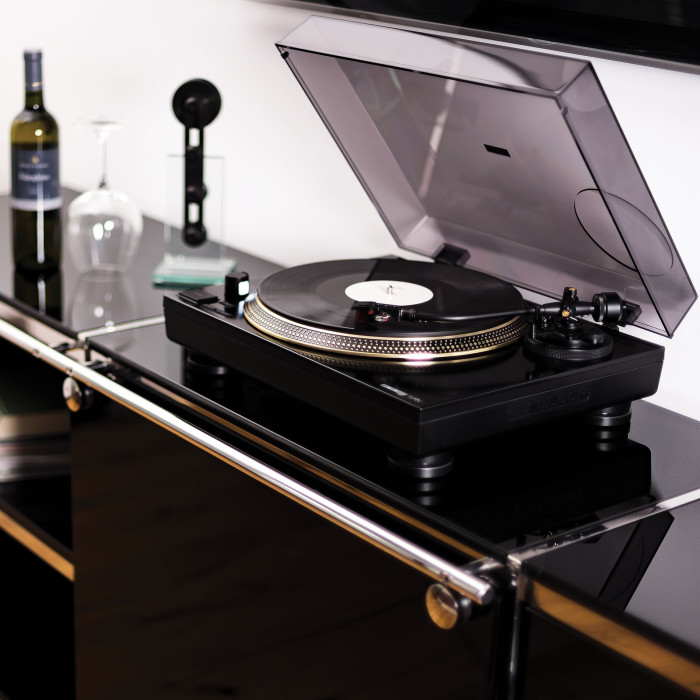 Platine vinyle Hifi avec bras de lecture en S