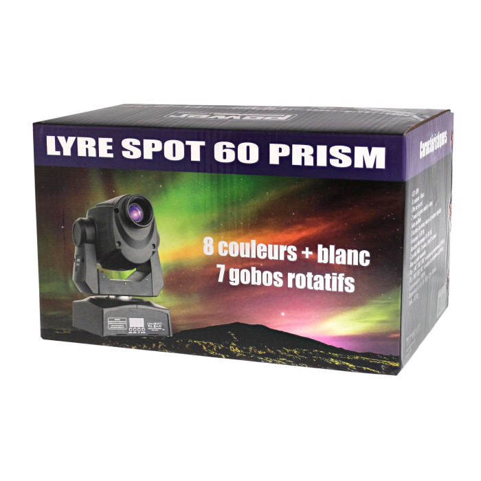 Lyre Spot Led 60W avec prisme