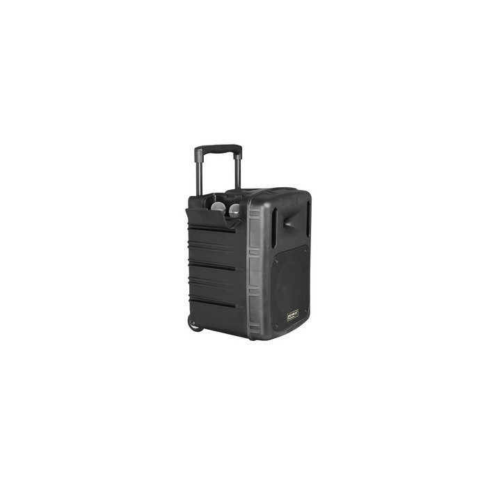 Sono Portable CD MP3 + USB + DIVX + 2 Micros main UHF + Bluetooth