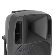 Sono Portable 15’’ sur Batterie + 1 Micro Main VHF + 1 Micro Serre-tête