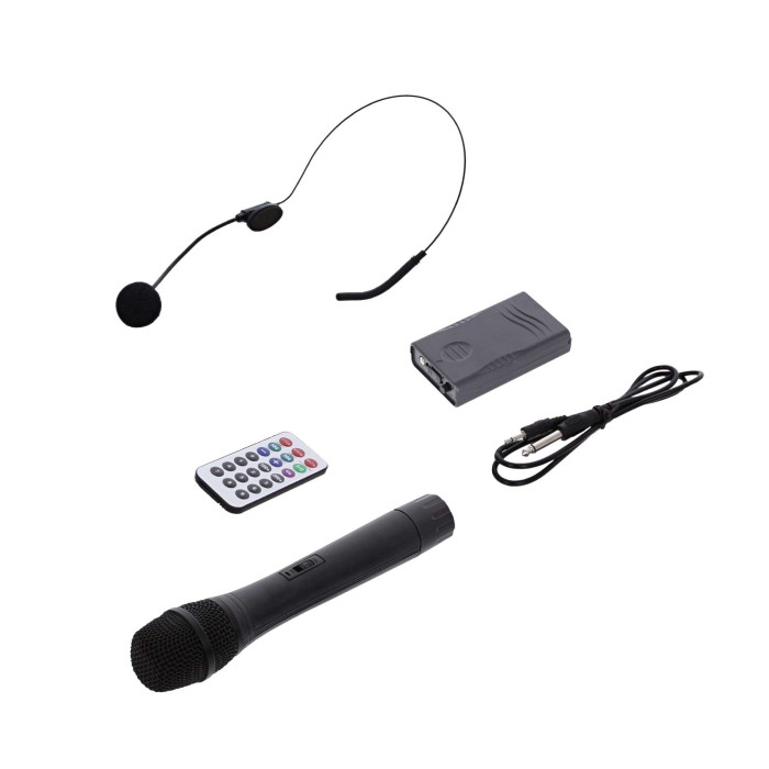 Sono Portable 12’’ sur Batterie + 1 Micro Main VHF + 1 Micro Serre-tête