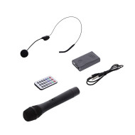 Sono Portable 12’’ sur Batterie + 1 Micro Main VHF + 1 Micro Serre-tête