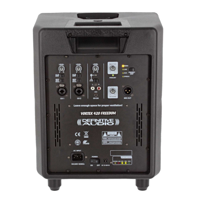 Système amplifié sur batterie de type colonne 400W RMS