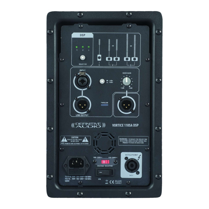Système de diffusion 450W RMS : 1xVORTICE L12 + 1xVORTICE 110SA DSP + 1xVORTICE TUBE9