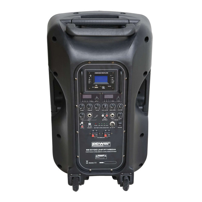 Sono portable MP3+USB+2 micros main UHF+2 serres-tête