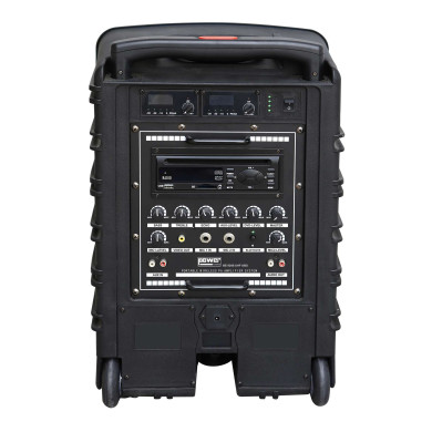 Sono Portable CD MP3 + USB + Bluetooth + DIVX + 2 Micros Main UHF