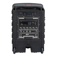 Sono Portable CD MP3+USB+Bluetooth+DIVX + 2 Micros main UHF + 2 Micros serre-tête