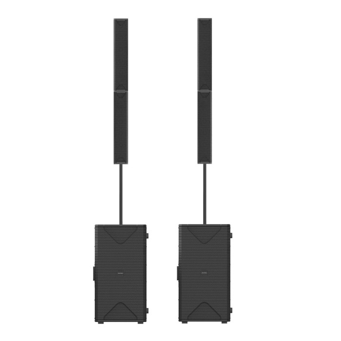 Système de diffusion 1400W RMS : 4xVORTICE L6 + 2xVORTICE 210SA DSP + 2xVORTICE TUBE 6