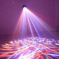 Jeux de lumière 4-en-1 : Multi-faisceaux,Wash, Strobe, Laser multipoints Rouge et Vert