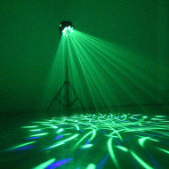Jeux de lumière 4-en-1 : Multi-faisceaux,Wash, Strobe, Laser multipoints Rouge et Vert