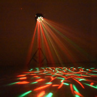 Jeux de lumière 4-en-1 : Multi-faisceaux,Wash, Strobe, Laser multipoints Rouge et Vert