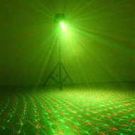 Jeux de lumière 4-en-1 : Multi-faisceaux,Wash, Strobe, Laser multipoints Rouge et Vert