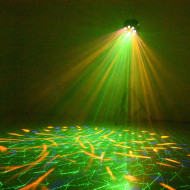 Jeux de lumière 4-en-1 : Multi-faisceaux,Wash, Strobe, Laser multipoints Rouge et Vert