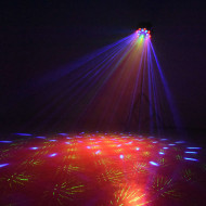 Jeux de lumière 4-en-1 : Multi-faisceaux,Wash, Strobe, Laser multipoints Rouge et Vert