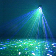 Jeux de lumière 4-en-1 : Multi-faisceaux,Wash, Strobe, Laser multipoints Rouge et Vert