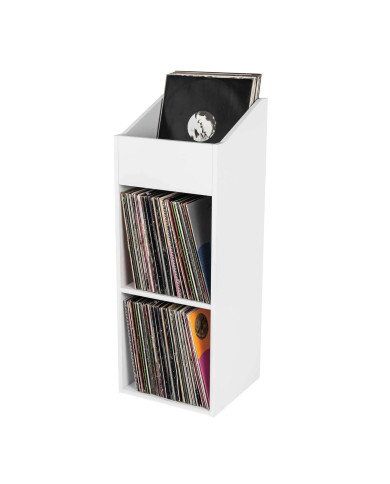 Casier de Rangement 330 Vinyles Finition Blanc