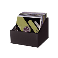 Casiers Rangement 110 Vinyles Finition Noir