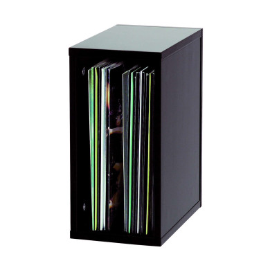 Casier Rangement 55 Vinyles Finition Noir