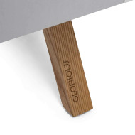 Meuble blanc rétro pour 130 vinyles