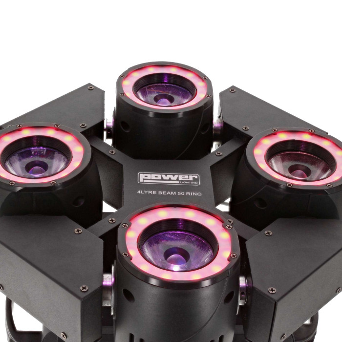 4 Lyres Beam 50W avec anneau