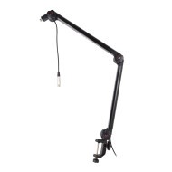 Pied de micro broadcast black