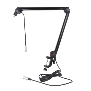 Pied de micro broadcast black