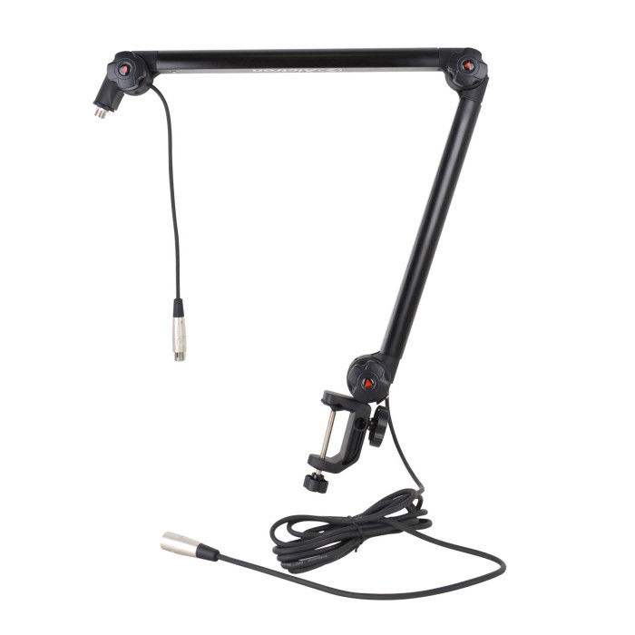 Pied de micro broadcast black
