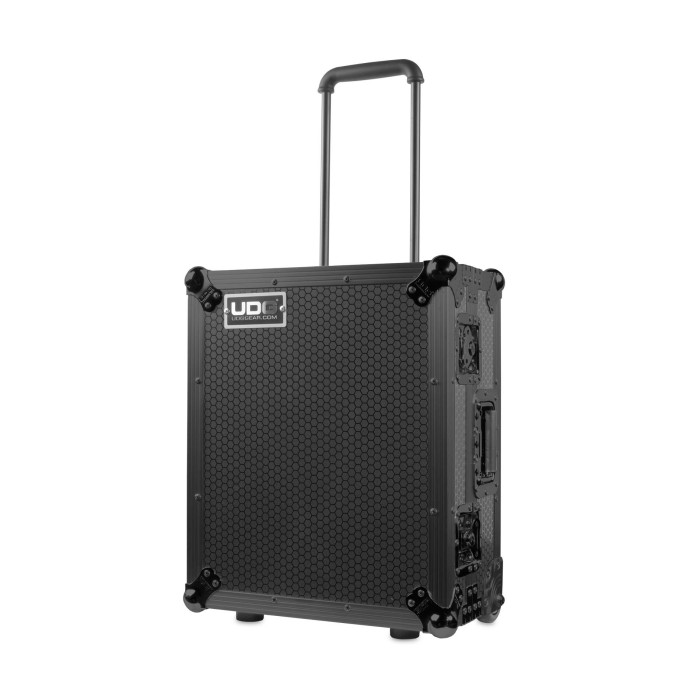 Flight-case black MK2 avec trolley pour platine vinyle